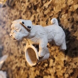 Vintage metal dog very unique piece has some wear as seen in pics